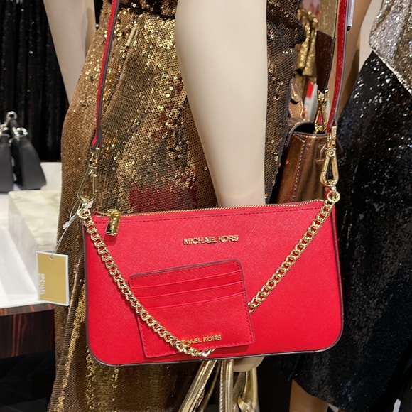 MICHAEL KORS 
JST Md Saffiano Leather Crossbody XBody + Card Holder Boxed Set - Picture 15 of 16